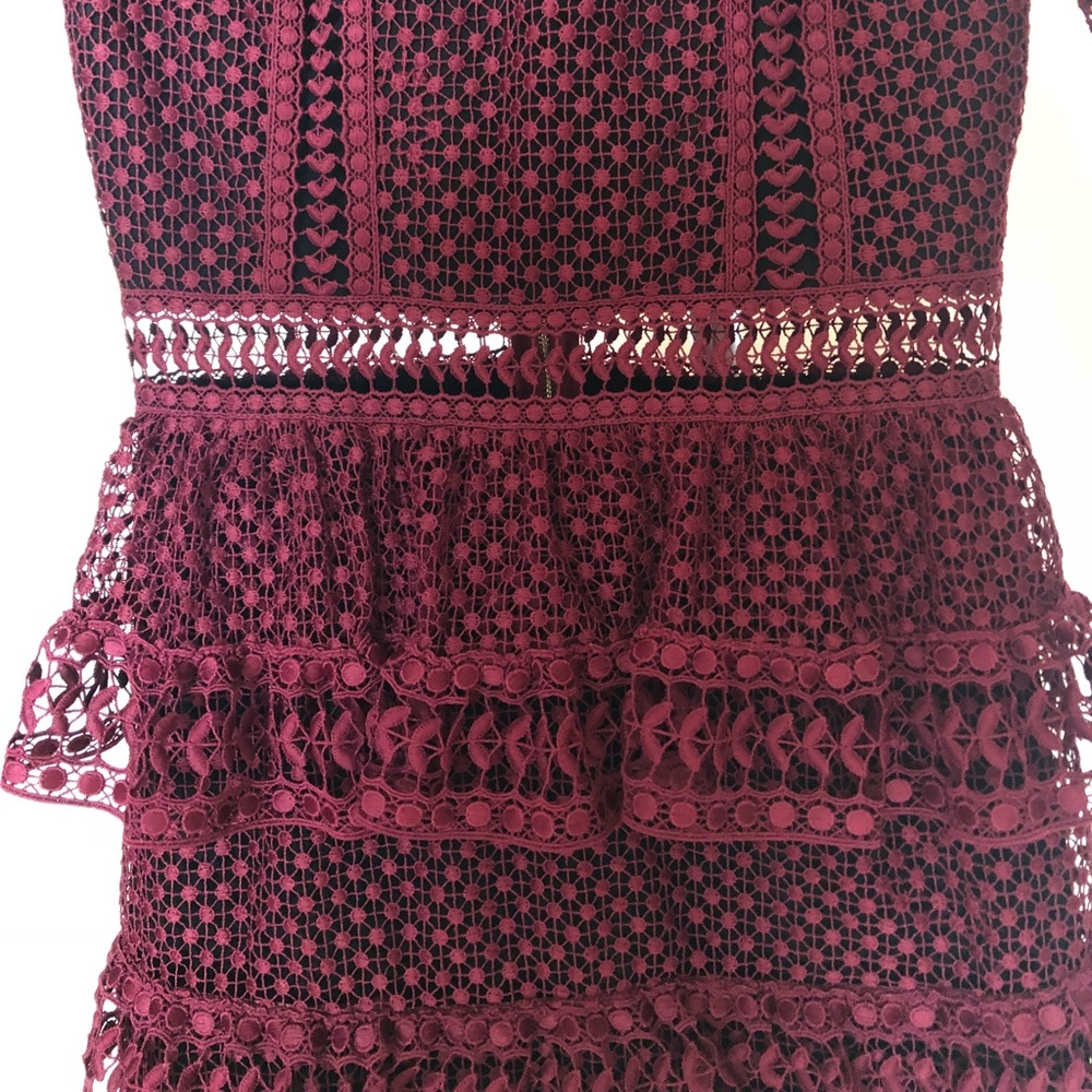 Self Portrait Burgundy dress - Picture 4 of 6
